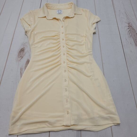 With Jean Alexa mini dress full button Butter cream yellow - Picture 1 of 8